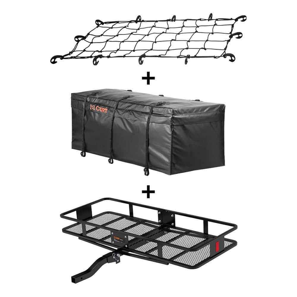 CURT Combo 500 lbs. Capacity 60 in. x 24 in. Black Steel Basket Hitch