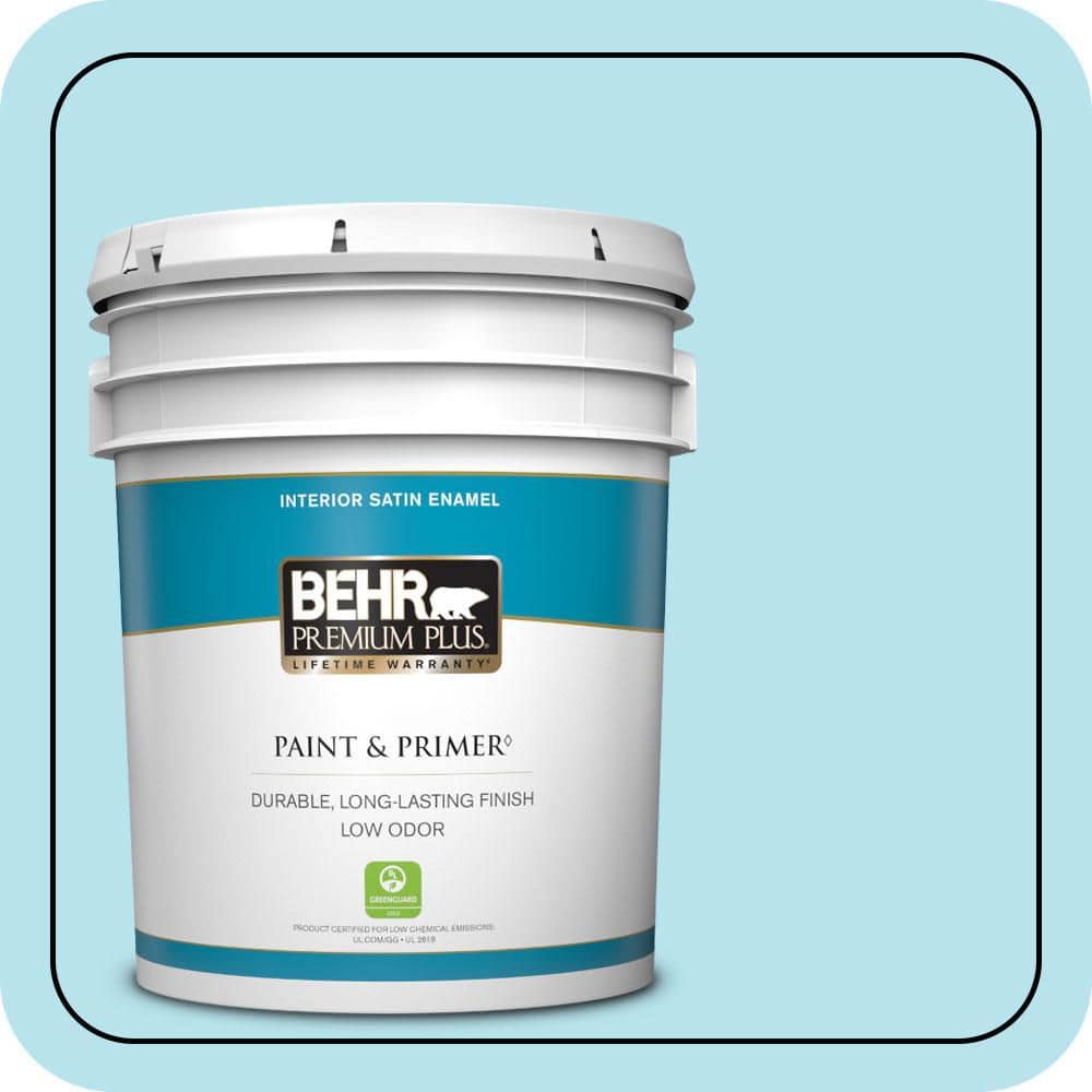 5 gal. #P490-1 Ocean Front Satin Enamel Low Odor Interior Paint & Primer price history on PriceWatchPro