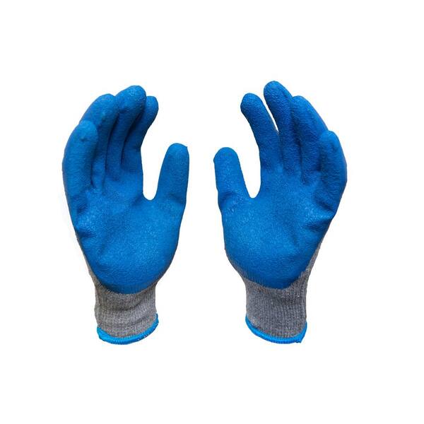 [Smooth mood] / ☆ Wool Label Gloves / BLUE Project Source Small/Medium Blue Latex Dipped Poly/Cotton