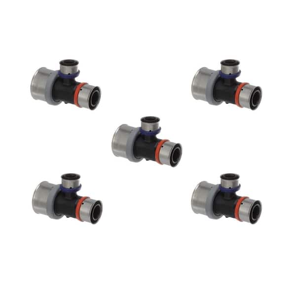 PureFlow 1-1/2 in. x 1 in. x 3/4 in. Press Polymer Tee (5-pack)