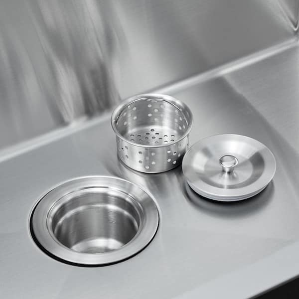 33 in. Kitchen Sink Workstation, 304 Stainless Steel Drop-In Single Bowl Farmhouse Basin with Ledge, 2025 update