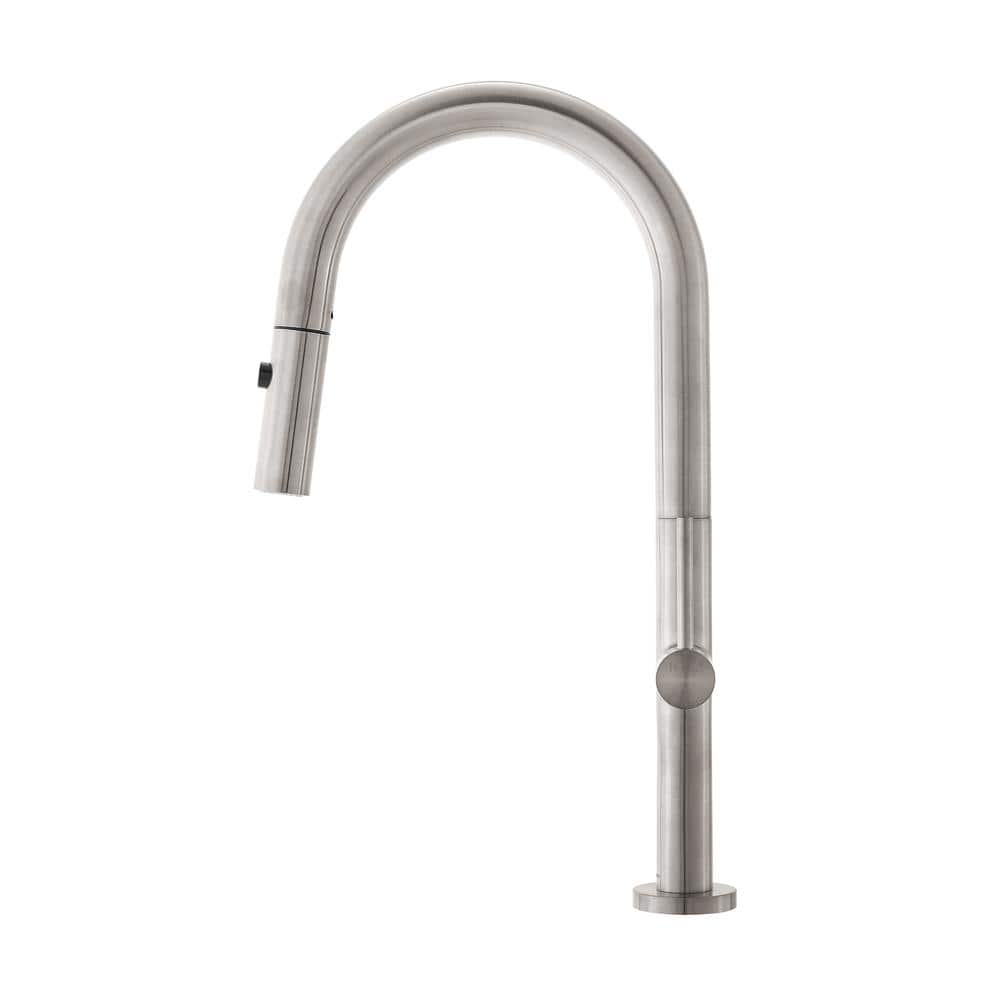 Brushed Nickel Single Handle Pull-Down Kitchen Faucet