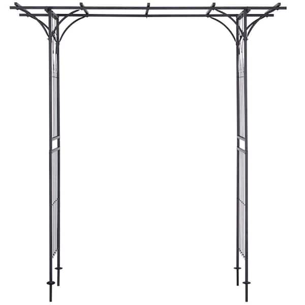 88 in. Metal Garden Wedding Rose Arch Pergola Archway Flowers Climbing Plants Trellis