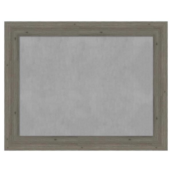 Amanti Art Fencepost Grey Narrow 29 in. x 23 in. Framed Magnetic Board