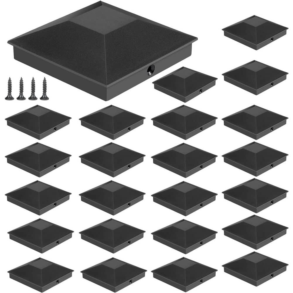 PP Plastic Black Water-Proof UV-Proof Wood Fence Post Caps Keep Post from Cracking and Rotting (24-Pack) price history on PriceWatchPro