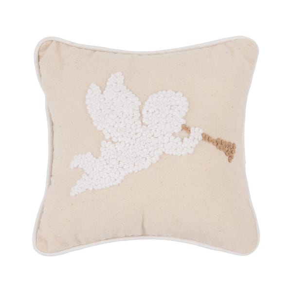 C&F Home Beige Christmas Angel Throw Pillow