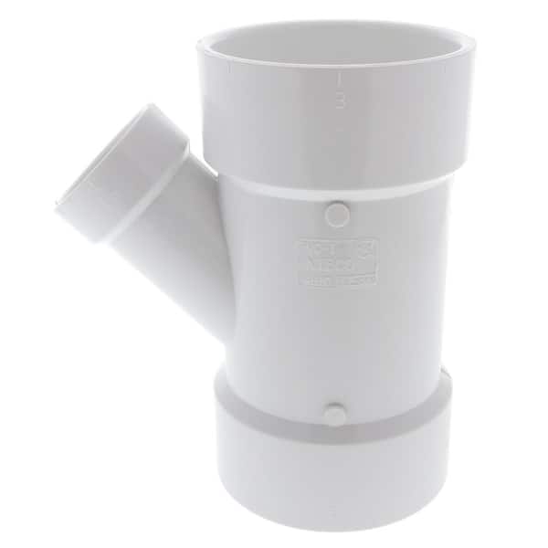 NIBCO 3 in. x 3 in. x 1-1/2 in. PVC Hub x Hub x Hub Wye Fitting ...