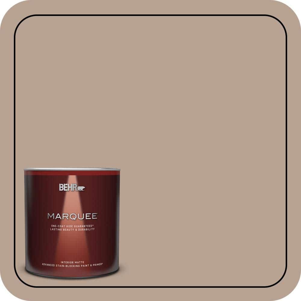 BEHR MARQUEE 1 Qt. #N190-4 Rugged Tan One-Coat Hide Matte Interior
