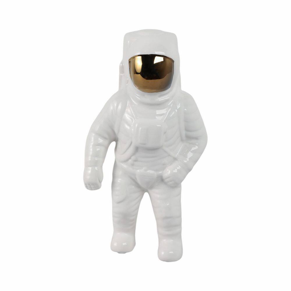 White 6 in. x 11 in. Modern Stoneware and Ceramic Astronaut Sleek Space Figurine price history on PriceWatchPro