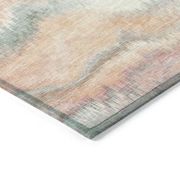 Chantille Machine Washable Indoor/Outdoor Abstract ACN2258 Peach 3 ft. x 5 ft. Area Rug