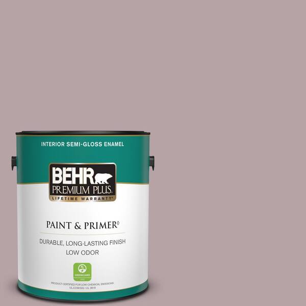 BEHR PREMIUM PLUS 1 gal. #100F-4 Dark Lilac Semi-Gloss Enamel Low Odor Interior Paint & Primer