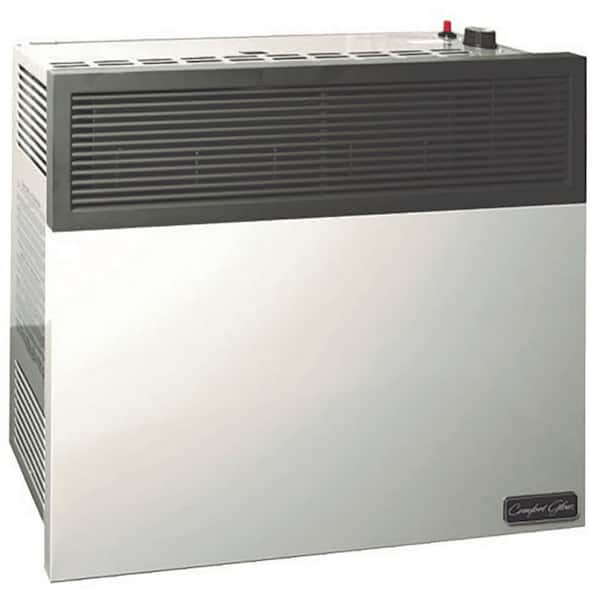 Comfort Glow Direct Vent Natural Gas Wall Furnace with Thermostat, 17,000 BTU. Professional Vent Kit Included in Box. Gray/Black