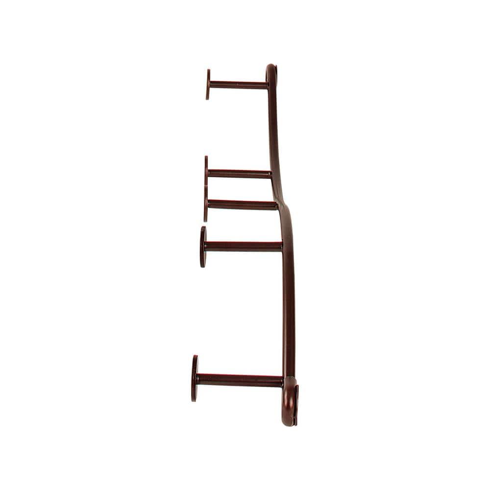 Bronze Wall Mount 5-Hook Rack with Curved Design