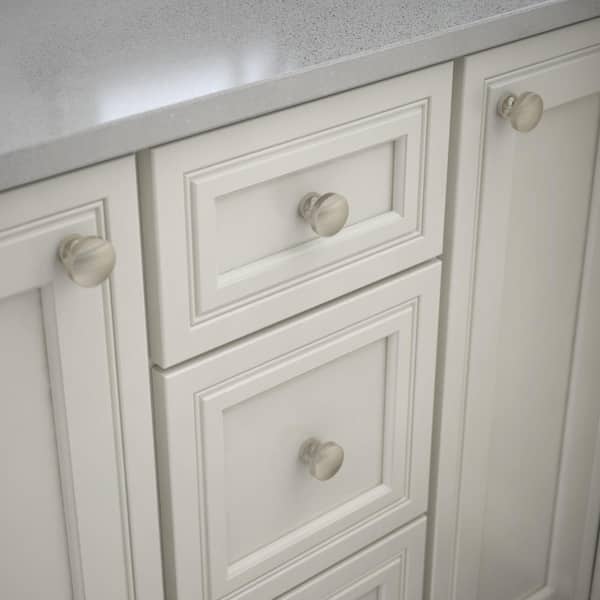 Phoebe 1-5/16 in. (34 mm) Modern Satin Nickel Round Cabinet Knob