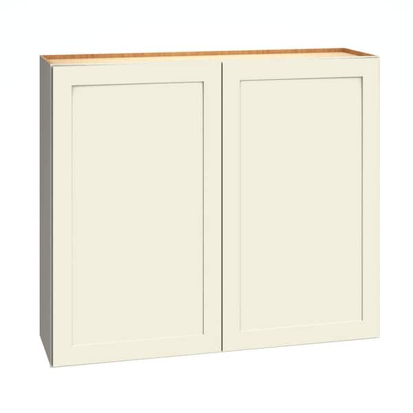 QuickShip Cottage 42 in. W x 12 in. D x 36 in. H Assembled Plywood Shaker Wall Kitchen Cabinet in Starlight