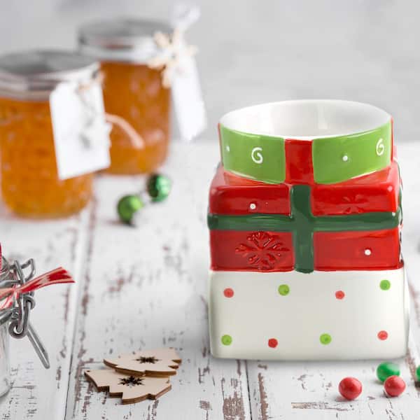 Gibson Home Christmas Estate 7.5 in. Gift Box Cookie Jar