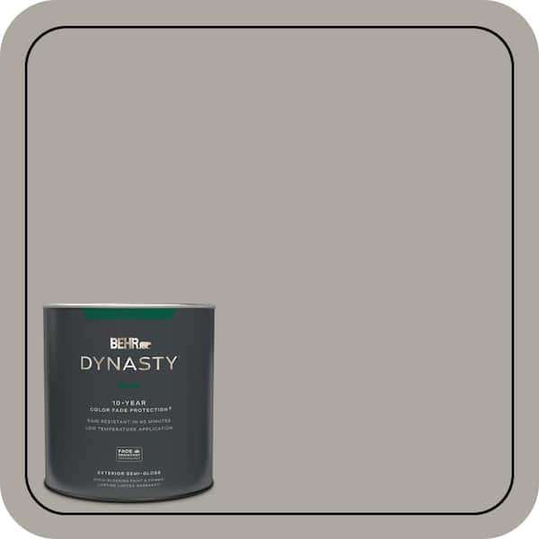 BEHR DYNASTY 1 qt. #N360-3 Still Gray Semi-Gloss Enamel Exterior Stain-Blocking Paint & Primer