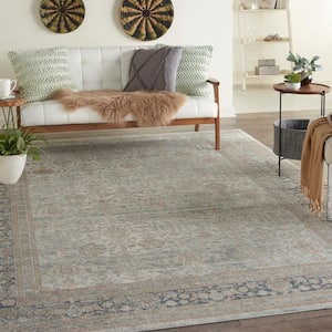 Malta Cloud 8 ft. x 11 ft. Bordered Traditional Area Rug