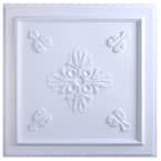 uDecor Belfast 2 ft. x 2 ft. Lay-in or Glue-up Ceiling Tile in White ...