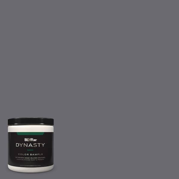 BEHR DYNASTY 8 oz. #T16-15 Charcoal Plum Semi-Gloss Enamel Stain-Blocking Interior/Exterior Paint and Primer Sample