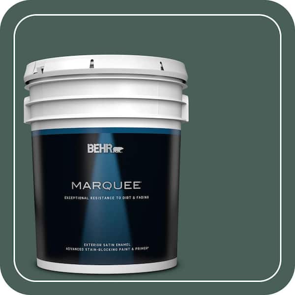 BEHR MARQUEE 5 gal. #M440-7 Rainforest Satin Enamel Exterior Paint & Primer