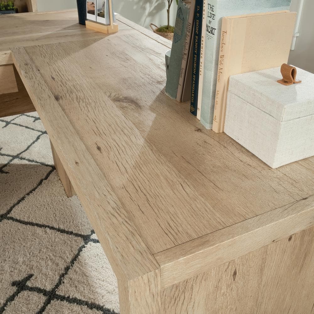 Prime Oak L-Shaped Desk with Drawers and Filing Cabinet