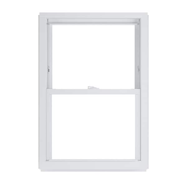 American Craftsman 27.25 in. x 36.25 in. 50 Series Low-E Argon Glass Double Hung White Vinyl Replacement Window, Screen Incl