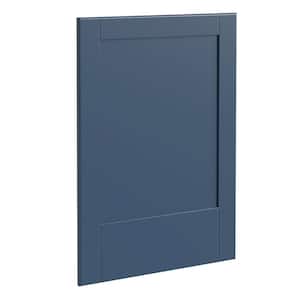 Arlington Vessel Blue Plywood Shaker Assembled Kitchen Cabinet Base Dishwasher End Panel 24 in W x 3 in D x 34.5 in H