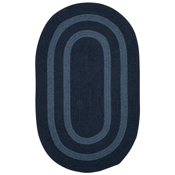 Home Decorators Collection Paige Midnight Blue 2 ft. x 4 ft. Oval Braided Area Rug