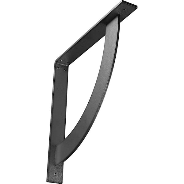 Ekena Millwork 2 in. x 16 in. x 16 in. Steel Hammered Silver Bulwark Bracket