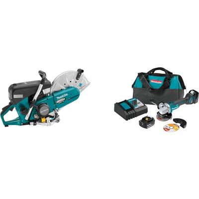 14 in. MM4 76 cc 4-Stroke Engine Gas Saw/Bonus 18-Volt LXT Brushless Cordless 4-1/2 in./5 in. Cut-Off/Angle Grinder Kit