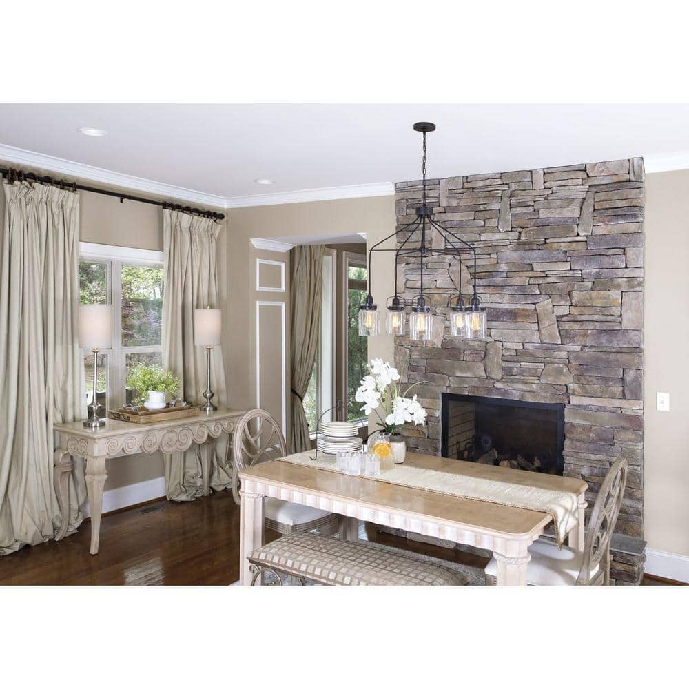 Calhoun Vintage-Style Five-Light Chandelier in Antique Bronze