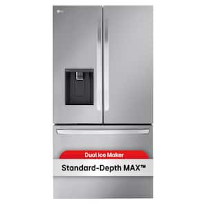 31 cu. ft. SMART Standard Depth MAX French Door Refrigerator with Dual Ice Makers in PrintProof Stainless Steel