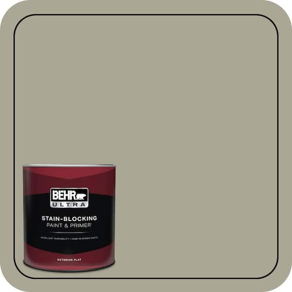 BEHR ULTRA 1 qt. #N350-4 Jungle Camouflage Flat Exterior Paint & Primer