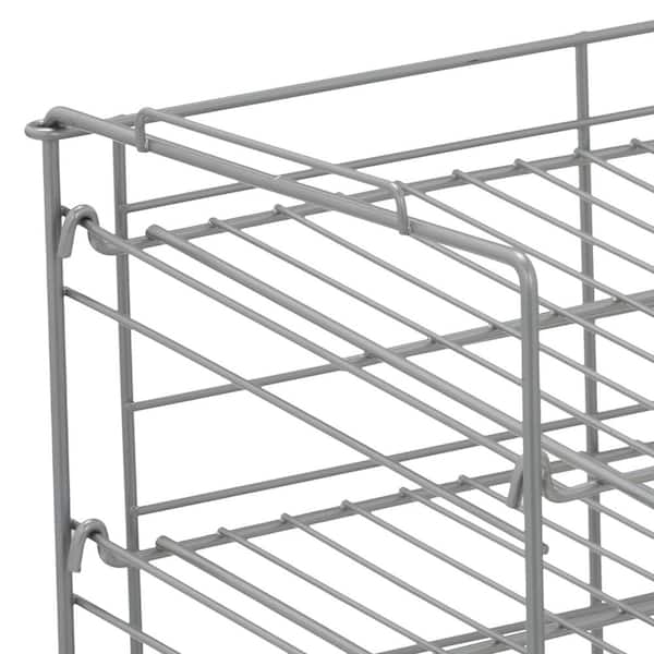 Atlantic Narrow XLarge Metal and Wire Cart System 4-Tier in White 