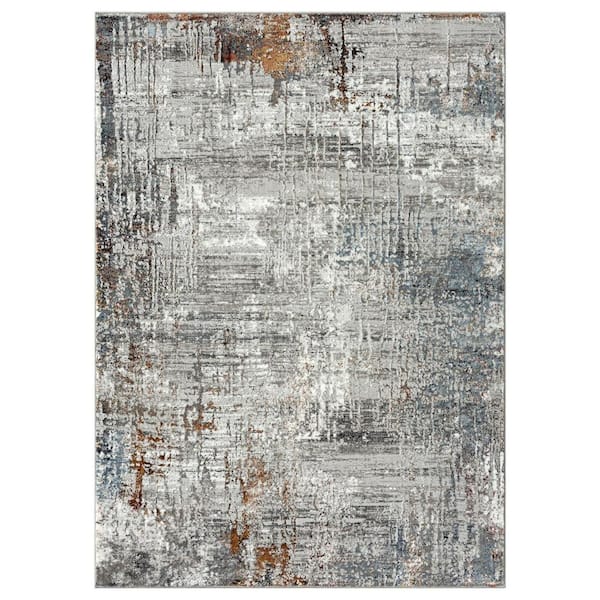 LUXE WEAVERS Camelia Collection Modern Abstract Multi 5x7 Indoor Polypropylene Area Rug