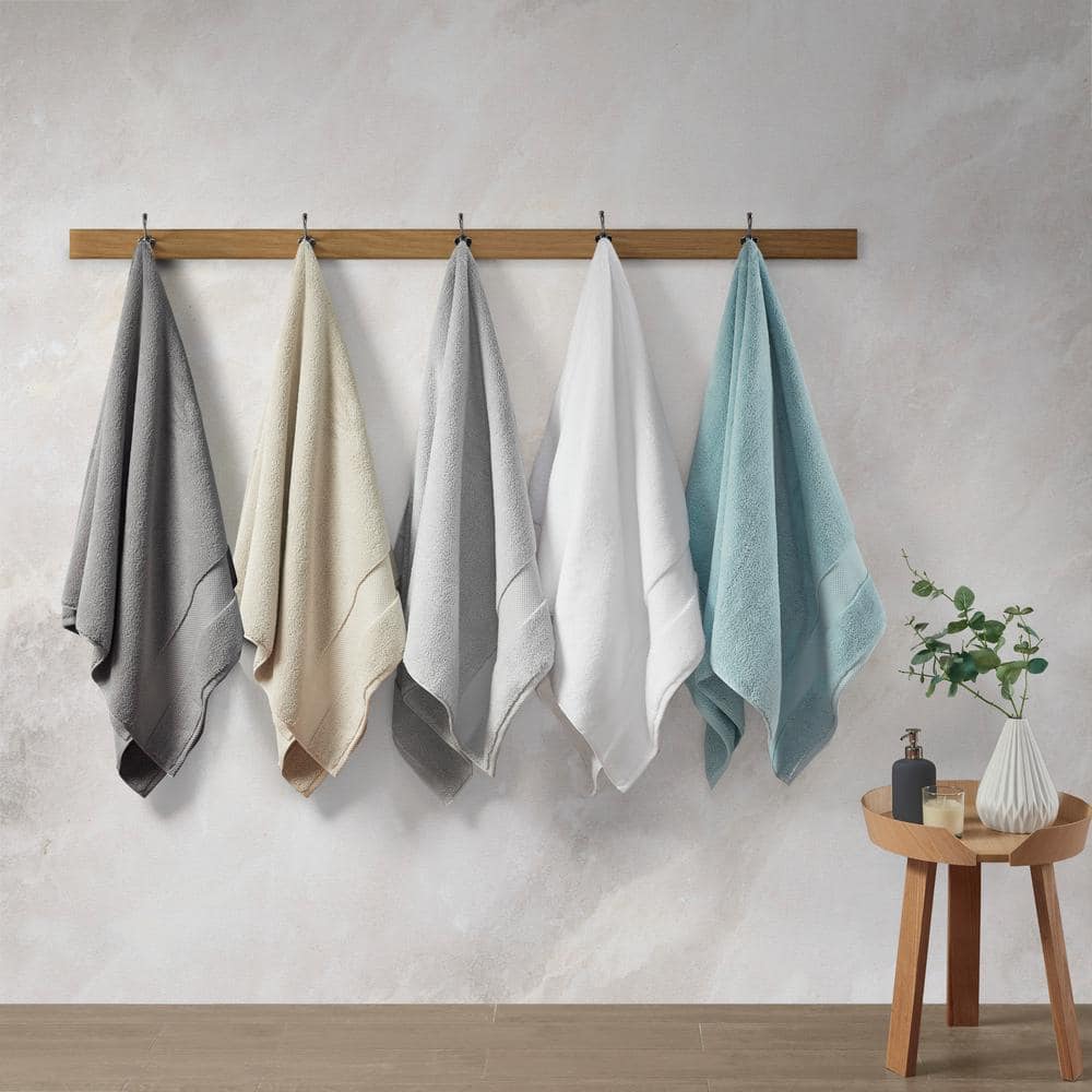 Oversized Charcoal Cotton and Microfiber Hand Towel Set