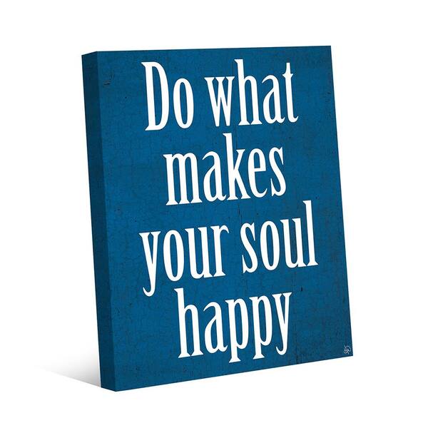 Creative Gallery 11 in. x 14 in. "Keep the Soul Happy" Wrapped Canvas Wall Art Print