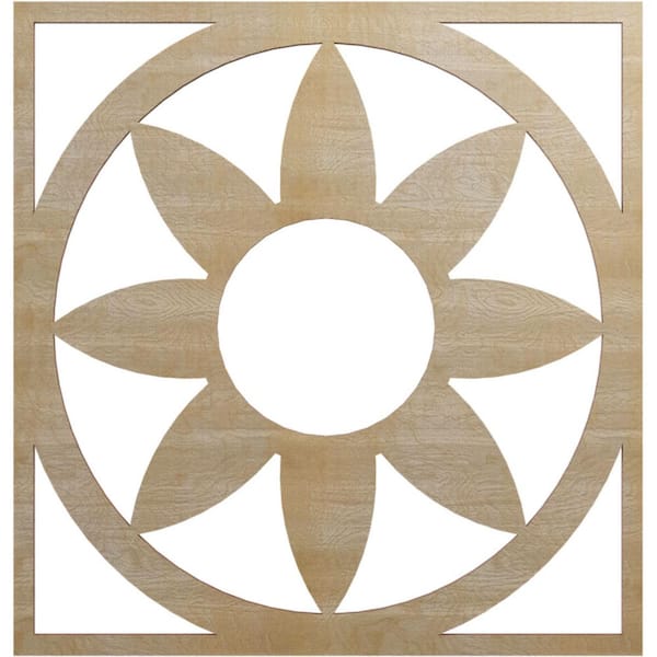 0.375 in. x 7 in. x 20 in. Wood Medallion Moulding