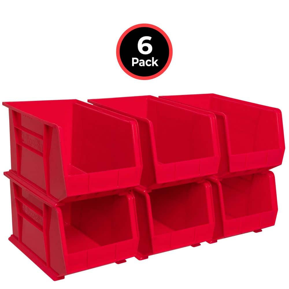 Akro-Mils 30260 Plastic Stackable Shelf Bins/ Storage Totes, 18 in