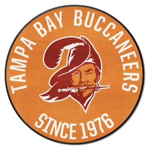 Orange 2 ft. 3 in. Round Tampa Bay Buccaneers Vintage Area Rug