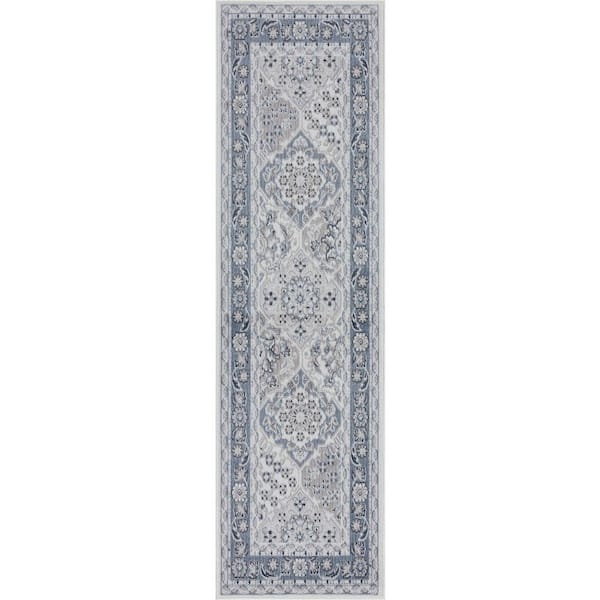 Tayse Rugs Nexus Oriental Blue 2 ft. x 8 ft. Indoor Runner Rug