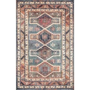 Monica Tribal Blue 8 ft. x 11 ft. Area Rug