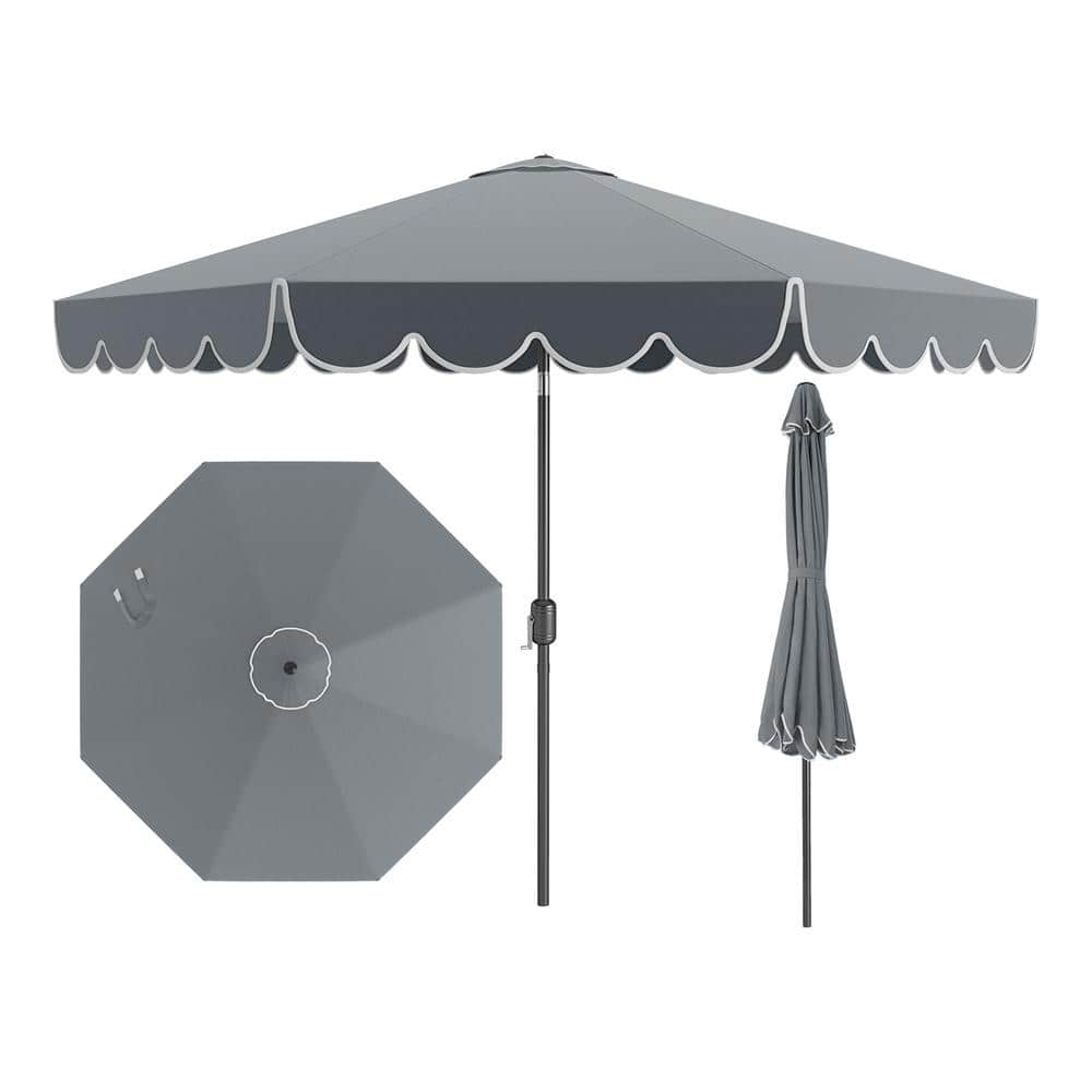 10 ft Patio Market Umbrella with Crank Lift and Tilt Adjustment, Gray price history on PriceWatchPro