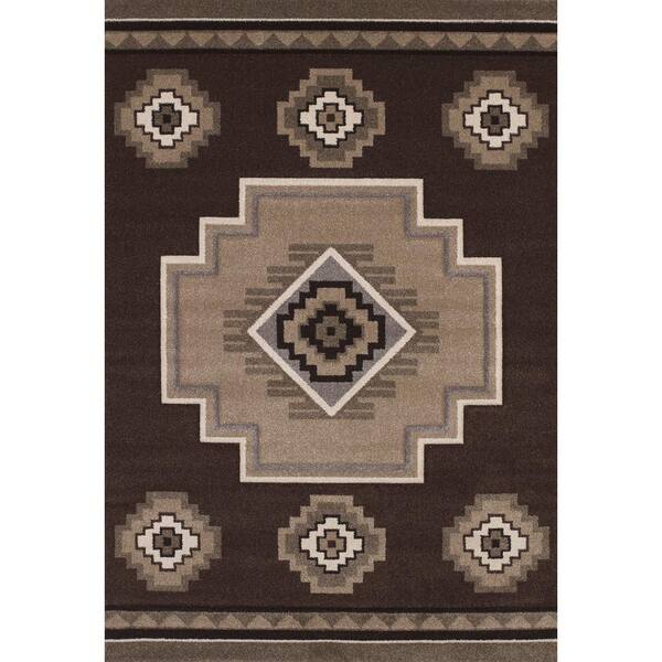United Weavers Mountain Brown 5 ft. x 8 ft. Area Rug