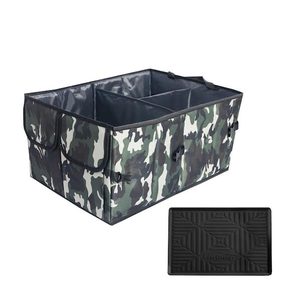 FH Group EZ Travel Hunting Print Inspired 1 Piece 15.5 in. x 11 in. x1.5  in. Polyester Car Trunk Organizer DMFH1143CAMO - The Home Depot