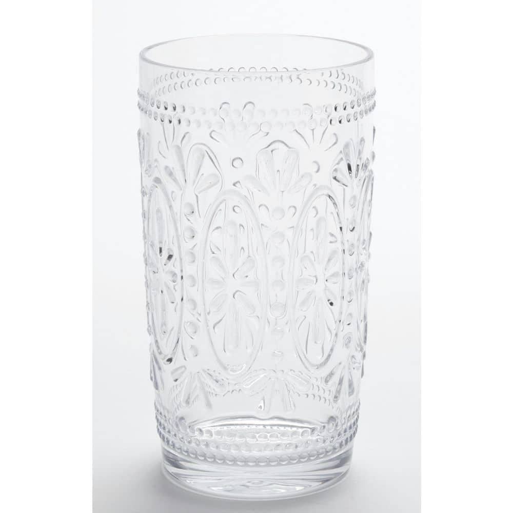Translucent Embossed Tritan Boho-Chic Drinking Glass Set