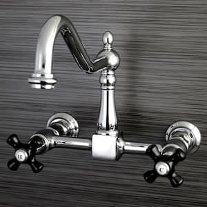 Duchess 2-Handle Wall-Mount Standard Kitchen Faucet in Polished Chrome