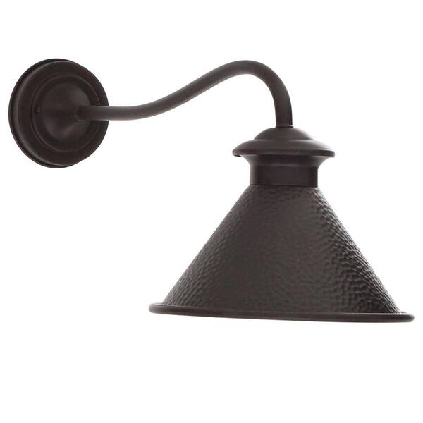 World Imports Dark Sky Essen 1-Light Outdoor Bronze Long-Arm Wall Lamp