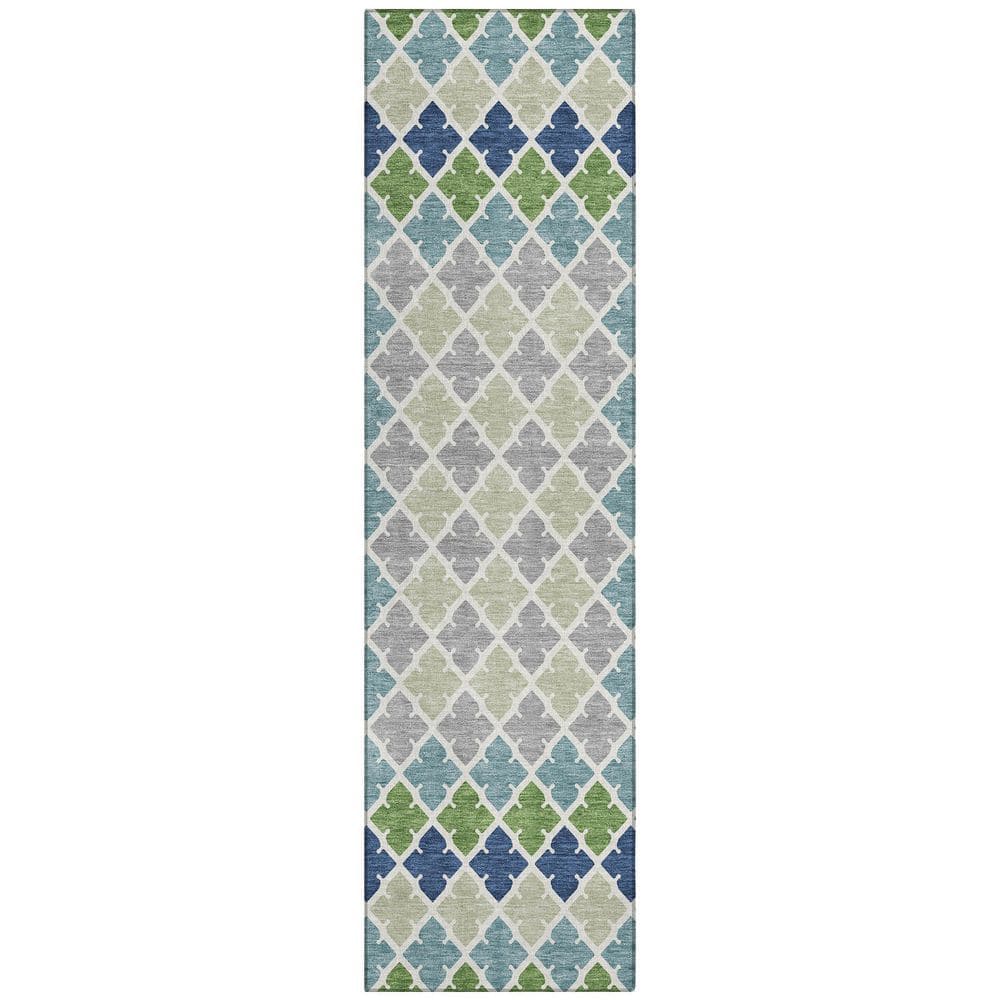 Chantille Machine Washable Indoor/Outdoor Abstract ACN2997 Green 2 ft. x 7 ft. Runner Rug price history on PriceWatchPro